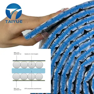 Foglio di alluminio retro schiuma isolamento vapore barriera radiante foglio di alluminio laminato tessuto radiatore foglio