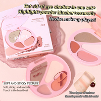 Palette de contour PIPLContour à marque privée, fini scintillant et mat, 4-en-1 : contour, surligneur et blush