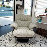 Fauteuil d'appoint de style moderne avec tissu Teddy, mobilier de loisirs pour salon, mobilier de maison avec pieds en métal de haute qualité