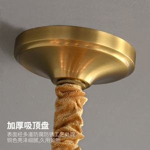 Lustre de plafond à double fixation en cuivre massif anti-corrosion de haute qualité pour villa, <span class=keywords><strong>salon</strong></span> et chambre à coucher - Product Image 3