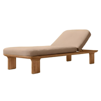 Chaise longue réglable en teck Dune pour l'extérieur, canapé réglable pour salon