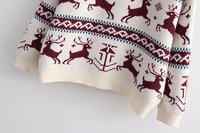 Pull-over en tricot jacquard à col rond unisexe de haute qualité personnalisé 2025, pull de Noël pour adultes