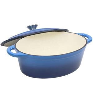Casseroles ovales <span class=keywords><strong>en</strong></span> <span class=keywords><strong>fonte</strong></span> émaillée antiadhésives de grande taille 28 cm de haute qualité <span class=keywords><strong>en</strong></span> gros - Product Image 6