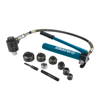 Kit Perforador Hidráulico Tipo Split ZUPPER SYK-8B, Herramienta para Perforar Chapa Metálica, para Cajas Eléctricas y Perforación de Placas de Acero