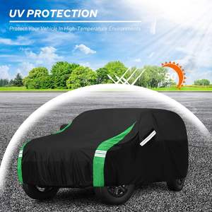 Housse <span class=keywords><strong>de</strong></span> <span class=keywords><strong>protection</strong></span> intégrale imperméable pour voiture, personnalisée, à deux portes, avec fermeture éclair côté conducteur, pour Jeep Wrangler, <span class=keywords><strong>protection</strong></span> UV à 90 % - Product Image 4