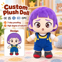 Promotion : Peluche personnalisée brodée, jouet en peluche doux, poupée humaine, mascotte avec rembourrage en coton PP, logo personnalisé, cadeau sur mesure
