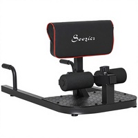 Soozier Appareil de fitness 3-en-1 rembourré avec cadre en acier pliable pour pompes, abdominaux et squats profonds, pour la maison, Chine