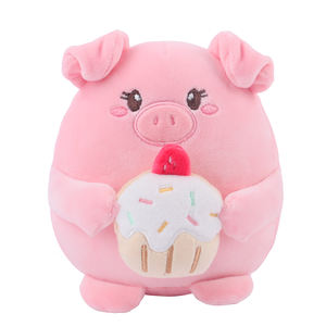 Peluche lion rose adorable avec design cupcake, doublure en coton doux et maille, pour bébé, enfant, cadeau et décoration intérieure - Product Image 2