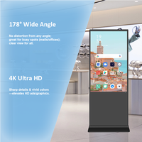 Kiosque d'affichage numérique vertical Android 11 Wifi de 49 pouces avec carte SIM, moniteur ultra large pour affichage numérique en public intérieur