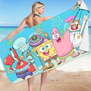 अनुकूलन योग्य कपास बच्चों के बीच तौलिया कैप कार्टून प्लेड नरम त्वरित शुष्क यात्रा स्नान समुद्र तट तौलिए - Product Image 1