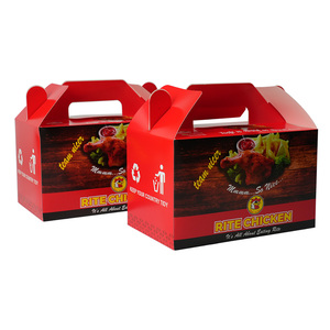 Scatola di imballaggio con ala di pollo per hamburger e patatine fritte con logo personalizzato di fabbrica estrarre scatole di pollo fritto coreano - Product Image 5