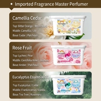 SHENBULL Capsules de lessive jetables 5-en-1 écologiques adoucissantes et désodorisantes avec 80 % d'ingrédients actifs pour le lavage des vêtements de la famille