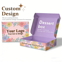 Boîte à pâtisserie personnalisée en carton ondulé avec doublure en mousse, emballage de dessert écologique, design multicolore, boîte à gâteau, boîtes en papier