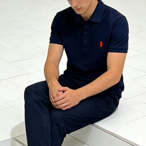 Polo <span class=keywords><strong>de</strong></span> Hombre Estilo Casual Elegante, Algodón <span class=keywords><strong>de</strong></span> Lujo Ligero, Estilo Academia Tianshan <span class=keywords><strong>de</strong></span> Kazajstán, Polos con Contraste - Product Image 5