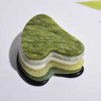Wowei Gua Sha outil facial jade épaissi fait à la main en forme de coeur Gua Sha conseil soulagement de la Tension musculaire point d'acupuncture Massage du visage