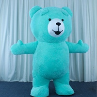 Vente chaude adulte taille coloré en peluche gonflable Teddy personnage dessin animé Costume Cosplay ours mascotte Costume