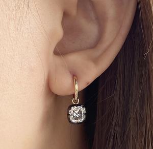 เครื่องประดับสั่งทำพิเศษ ต่างหูทรง Old Mine Cut ทอง 9k 10k 14k 18k ทองคำขาว ทองคำชมพู ทองคำเหลือง ประดับเพชร/พลอยแล็บ ผลิตจากโรงงาน - Product Image 1