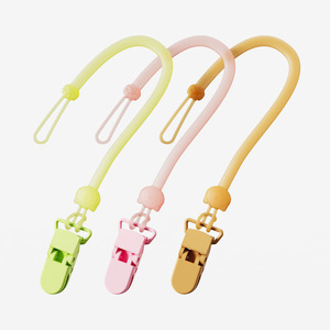 Juguete para la dentición del bebé con cadena antipérdida, soporte para chupete de silicona para 0 a 24 meses, juguete suave unisex - Product Image 5