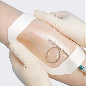 Stiker tato jarum pemasangan transparan PU, stiker tato tipe IV untuk kateterisasi intravena, pembalut luka - Product Image 4