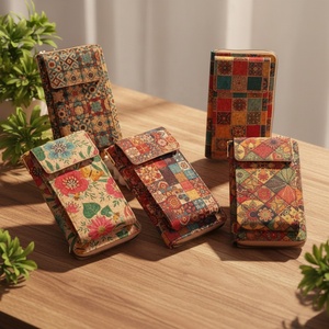 Fashion Vintage Retro Bohemian Lady Women's Crossbody Bag Zipper Closure Multi-function Large Capacity Cork Wood Grain Mobile - Product Image 2