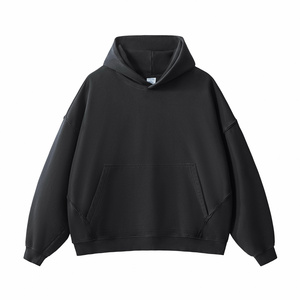 <span class=keywords><strong>Sudadera</strong></span> con capucha unisex de gran tamaño, estilo streetwear <span class=keywords><strong>FOG</strong></span>, con puños enrollados, patchwork, efecto lavado, color liso, con logo personalizado, para hombre y mujer. - Product Image 2