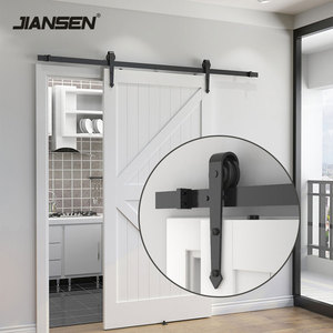 Kit de <span class=keywords><strong>herrajes</strong></span> <span class=keywords><strong>para</strong></span> puertas de <span class=keywords><strong>Granero</strong></span>, riel deslizante con forma de flecha personalizada, <span class=keywords><strong>tipo</strong></span> brazo recto, de acero al carbono - Product Image 3