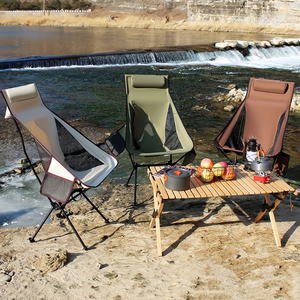 <span class=keywords><strong>Chaise</strong></span> <span class=keywords><strong>pliante</strong></span> compacte à dossier haut en aluminium portable avec coussin amovible pour le <span class=keywords><strong>camping</strong></span>, la randonnée, la pêche en plein air - Product Image 6