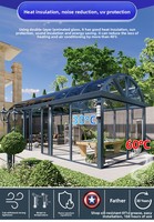 Véranda moderne en verre trempé triangulaire en alliage d'aluminium, insonorisée, pour chambre à coucher, jardin extérieur, terrasse, balcon