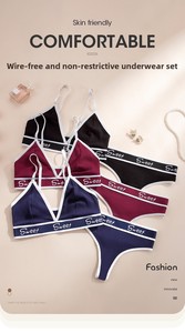 Women's Lingerie Set Sports <strong>Bra</strong> Young Girls Fashion <strong>Bra</strong>&amp;panty Sports Stylish Thongs <strong>Bra</strong> Set - Product Image 2