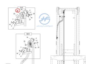 Piezas de montacargas, polea de tubo de aceite de mástil 101529-00468 para D30F/D30NXV - Product Image 2