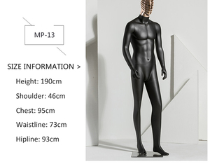 Maniquí de cabeza de modelado para hombre, soporte de exhibición de <span class=keywords><strong>cuerpo</strong></span> <span class=keywords><strong>entero</strong></span>, modelo negro de alta calidad - Product Image 6