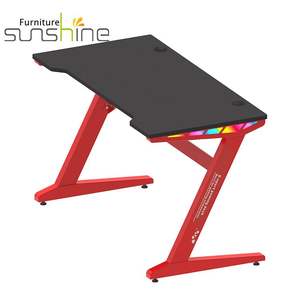 Mesa de juegos ergonómica para el hogar y la Oficina, ordenador grande con forma de <span class=keywords><strong>Z</strong></span>, con brillo lateral, Rgb - Product Image 2