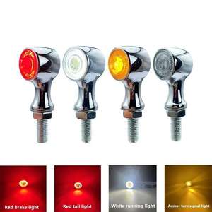 Luz Trasera Integrada LED Tres en Uno para Motocicleta, 12V, Mini, Retro, Modificada, con Intermitentes y Luz de Posición Delantera Ámbar - Product Image 2