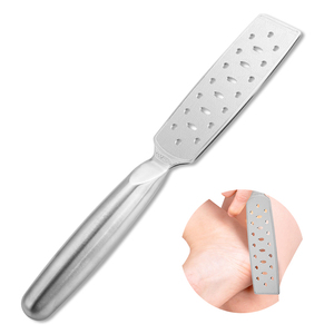 Logo personalizzato nuovo strumento rettangolare in acciaio inossidabile raschiante <span class=keywords><strong>per</strong></span> callo <span class=keywords><strong>per</strong></span> la cura del piede - Product Image 1