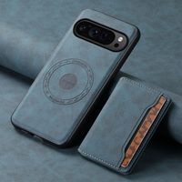 Étui de téléphone à chargement magnétique sans fil en cuir PU avec support portefeuille 3 cartes et protection pour Google Pixel 9 8 7 6 Series Pro