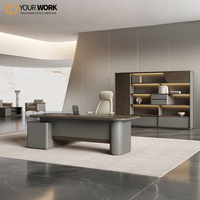 Nouvelle Arrivée Bureau de Direction Luxueux en L Moderne pour PDG, Mobilier Métallique Convertible, Modulaire et Ergonomique pour Bureau, Garantie 5 Ans