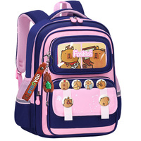 Nouveau sac d'école en nylon Oxford pour enfants, unisexe, grande capacité, sangle à coussin d'air, motif de dessin animé, respirant, pour étudiants