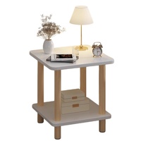 Table basse rectangulaire moderne en bois blanc pour salon, table d'appoint de chevet, prix usine abordable