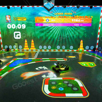Sistema Interactivo de Carreras de Go-Karts con Batería, Proyector de Pista de Batalla, Holograma, Plástico, Realidad Virtual, Área de Juegos Interior para el Hogar, 10 Jugadores