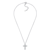 Collier pendentif croix en argent sterling S925 plaqué or avec moissanite pour femme, bijou de luxe tendance hip-hop, entièrement pavé, cadeau