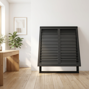 Persiana esterna PRIMA in alluminio nero per finestre piccole, con staffa angolare decorativa, protezione solare e anti-uragano - Product Image 5