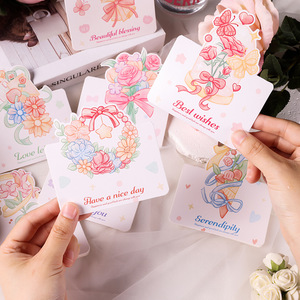 Vente en gros d'usine, bouquet personnalisé pour la Saint-Valentin, petit bouquet romantique, carte de vœux imprimée en couleur - Product Image 1