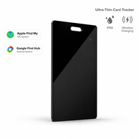 Traceur de carte à chargement sans fil Qi, double système de localisation, étanche IP68, pour portefeuille, clés, bagages