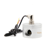 1/4 "3/8" 1/2 "3/4" 1 "Flowmeter Roda Gigi Oval Paduan Aluminium NPN Sensor Aliran Air Hall Mengukur Minyak Diesel DC3.5-24V RS485