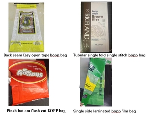 Sac tissé en BOPP à ouverture facile par la couture arrière, fond à pli, fabriqué au Vietnam, capacité de 50 lb pour céréales, aliments pour animaux, aliments pour animaux de compagnie et aliments pour chiens, riz - Product Image 1