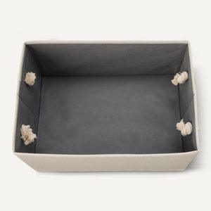 Foldable Fabric <b>Storage</b> Cubes with Rope Handles Stackable Cube Bins for Organizing Sundries Minimalist Design - Product Image 5