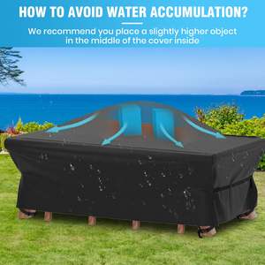 Patio Bàn Ghế Set Bìa Bền Hình Chữ Nhật Đồ Nội Thất Bìa Gió Bụi Bằng Chứng Chống Uv Đồ Nội Thất Ngoài Trời Bìa Không Thấm Nước - Product Image 5