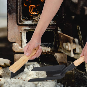Mini secchio per cenere da 1.5 galloni con coperchio pala e scopa secchio per carbone per Set di attrezzi per <span class=keywords><strong>camino</strong></span> braciere secchio per legna manico in legno - Product Image 4