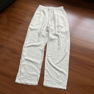 <span class=keywords><strong>Pantaloni</strong></span> Unisex <span class=keywords><strong>in</strong></span> Lino Traspirante <span class=keywords><strong>con</strong></span> <span class=keywords><strong>Elastico</strong></span> e Coulisse, Personalizzabili <span class=keywords><strong>con</strong></span> LOGO, per Yoga, Casual, Gamba Larga, Stile Baggy - Product Image 1