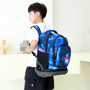 Children's Trolley <b>Backpack</b> 18 In <b>Large</b> Capacity With Retractable Handle For School Girls Grade 3-9 - Product Image 1